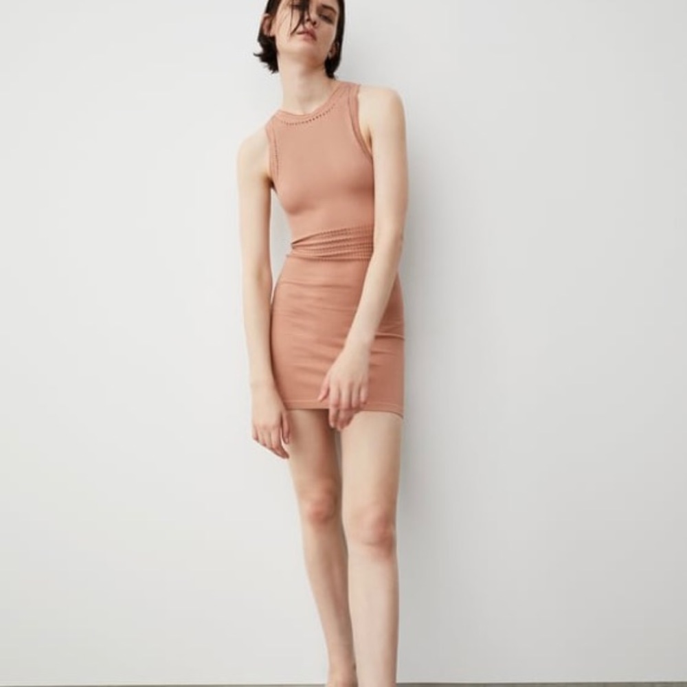 NWT Zara  SEAMLESS OPENWORK DRESS size M/L